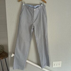 NEW Brooks Brothers 346 Blue Seersucker Mens Pants Summer Cotton Preppy Wedding